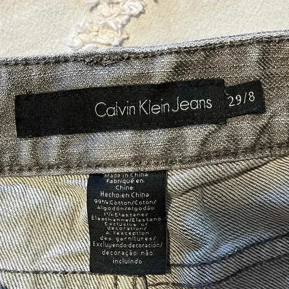 Calvin Klein Straight leg Grey Jeans 100% Cotton - Picture 4 of 4